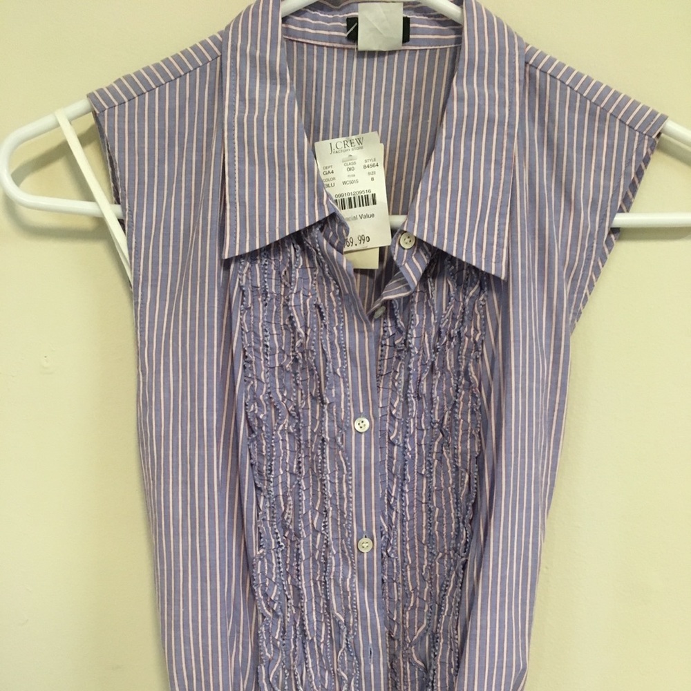 Jcrew Purple Striped Sleeveless Dress NWT
